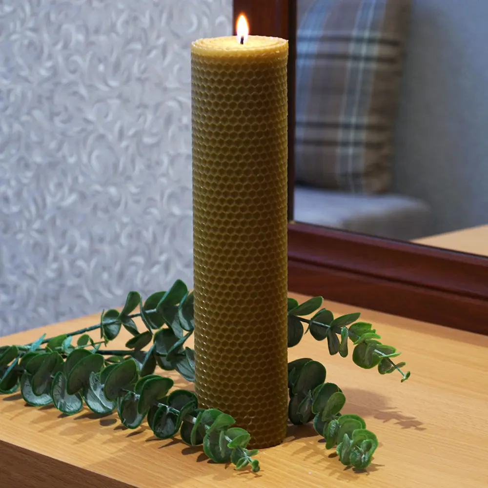 Свеча вощинная цилиндр натуральная 6x26 см EVIS STLM-2034117 - Вид №2