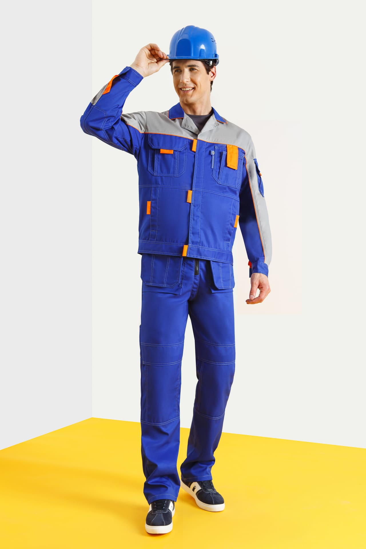 65260 Костюм "Профессионал-2" василек-светло-серый  Летняя спецодежда  размер 64-66/194-200  - Вид №7