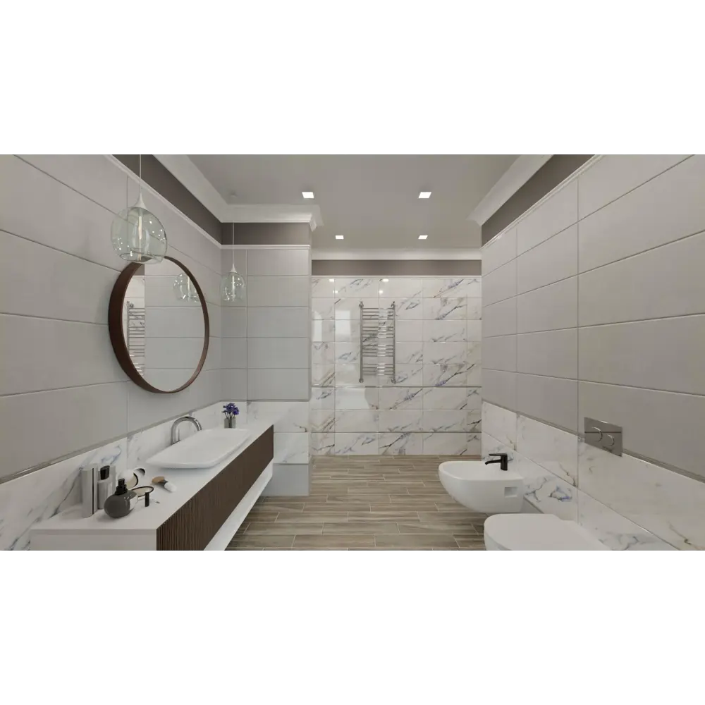 Плитка настенная Montblanc Light МРА 30x60 см 1.62 м² цвет белый 84299700 STLM-2052598 Santreyd - Вид №6