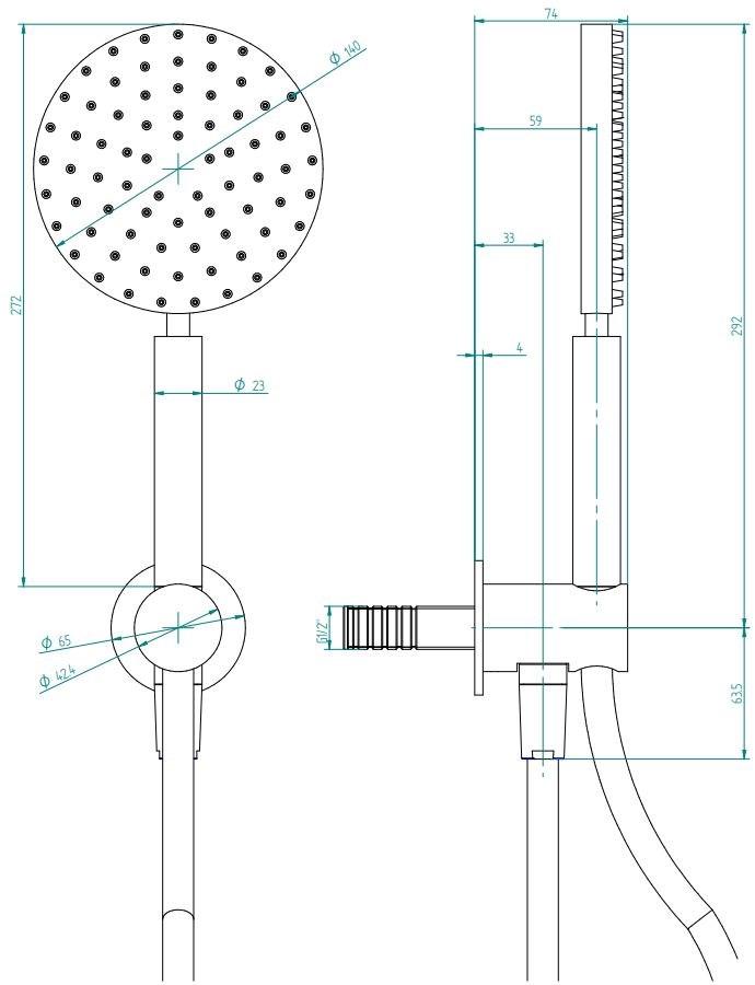 ZAZZERI Направляющая из нержавеющей стали с ручным душем Z316 sun-id-1422005 - Вид №6