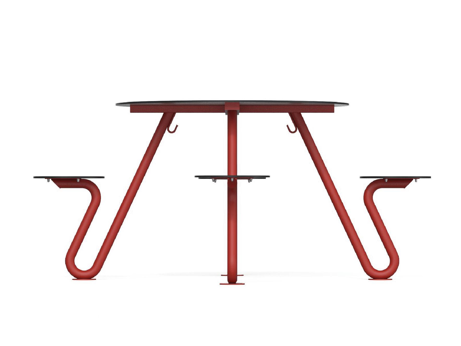 Стальной круглый стол для пикника City Design Zoid ARCH-00078610 - Вид №1