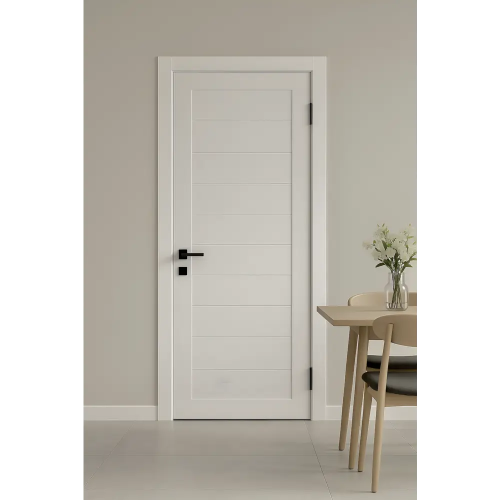 Дверь межкомнатная глухая Корса 70x200 см Hardflex цвет белый с замком и петлями 89434238 STLM-2189771 Santreyd  - Вид №5