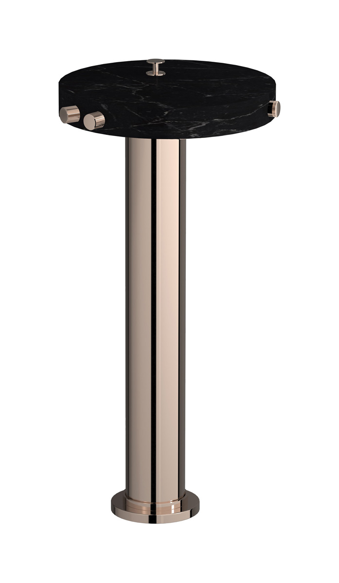 Напольный смесиель для ванны с встроенным душем. WE ARE IB mr399rs_2 Rose Gold Marmo