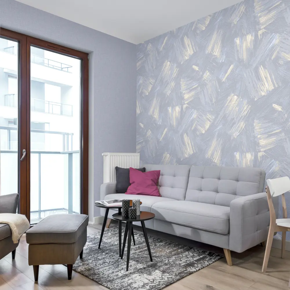 Обои флизелиновые Ateliero Soho голубые 1.06 м AT38277-23 STLM-2118568 - Вид №3