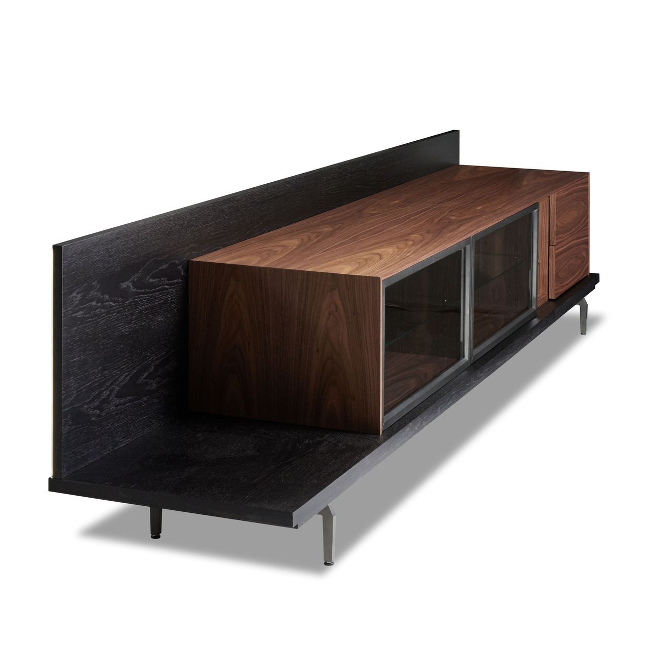 Деревянный шкаф для телевизора с выдвижными ящиками и дверцами Hurtado Evolution ARCH-00037782 - Вид №2