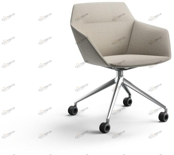 Brunner Кресло с обивкой из ткани с подлокотниками на колесиках Ray sun-id-1433259