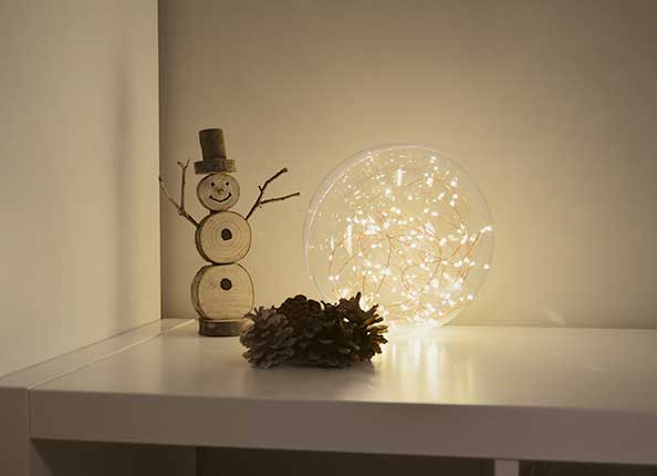 PS103 Прозрачные пластиковые светодиодные шарики Dekoraniaevents Navidad 