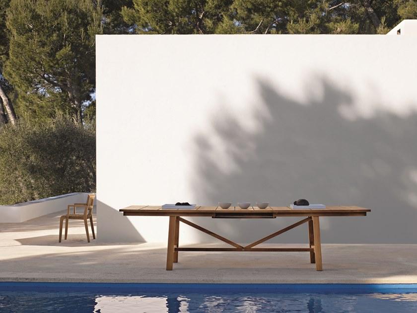 Unopiù Раздвижной прямоугольный стол из тика Synthesis Tatsy - Вид №4