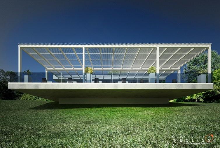 DIRELLO Моторизованная алюминиевая пергола с регулируемыми жалюзи sun-id-1469463 - Вид №2