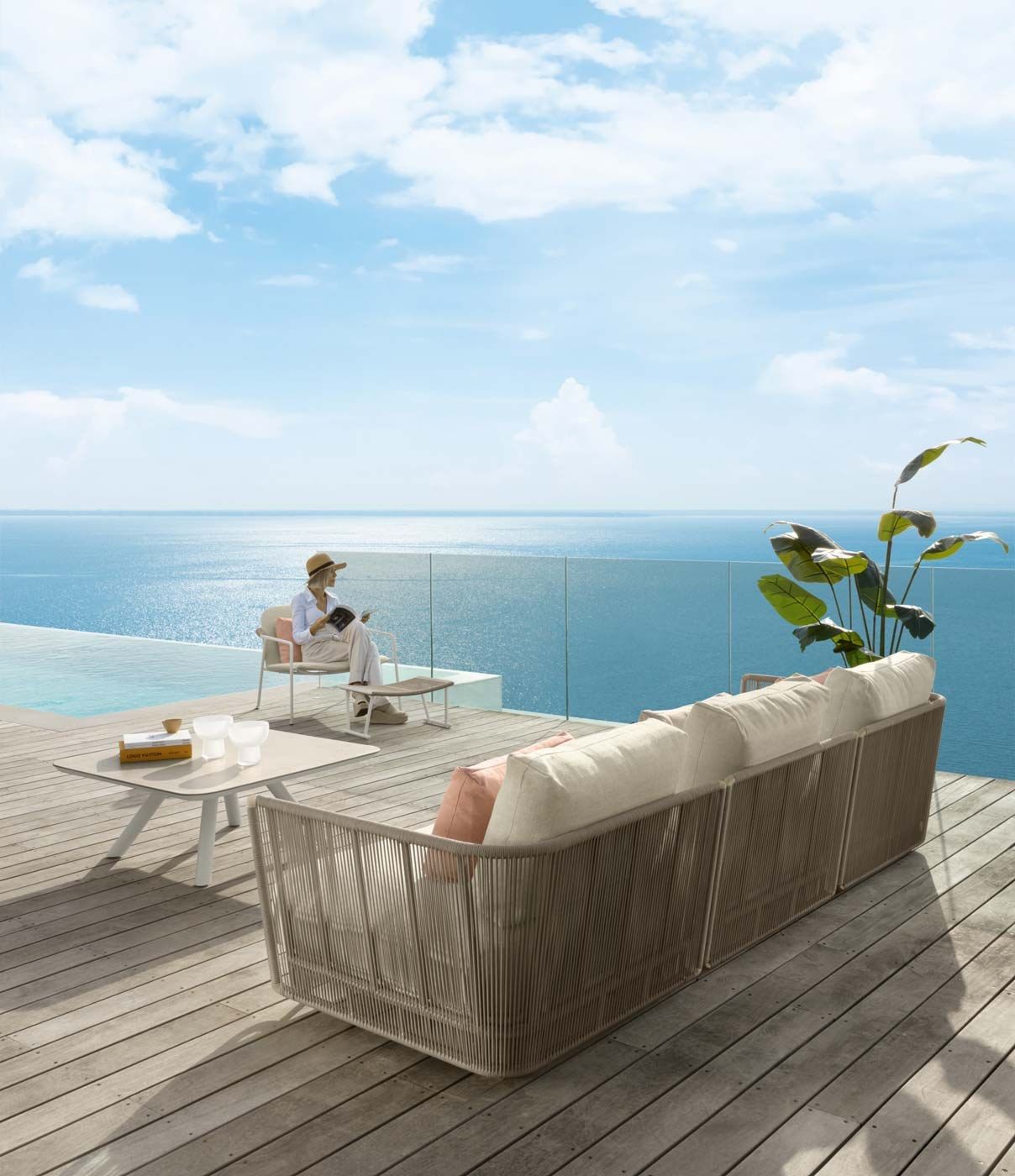 Низкий садовый стол из керамогранита Talenti ARCH-00034030 - Вид №3