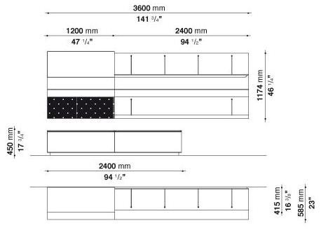 B&B Italia Комод с распашными дверцами с ящиками Pab sun-id-1508288 - Вид №14