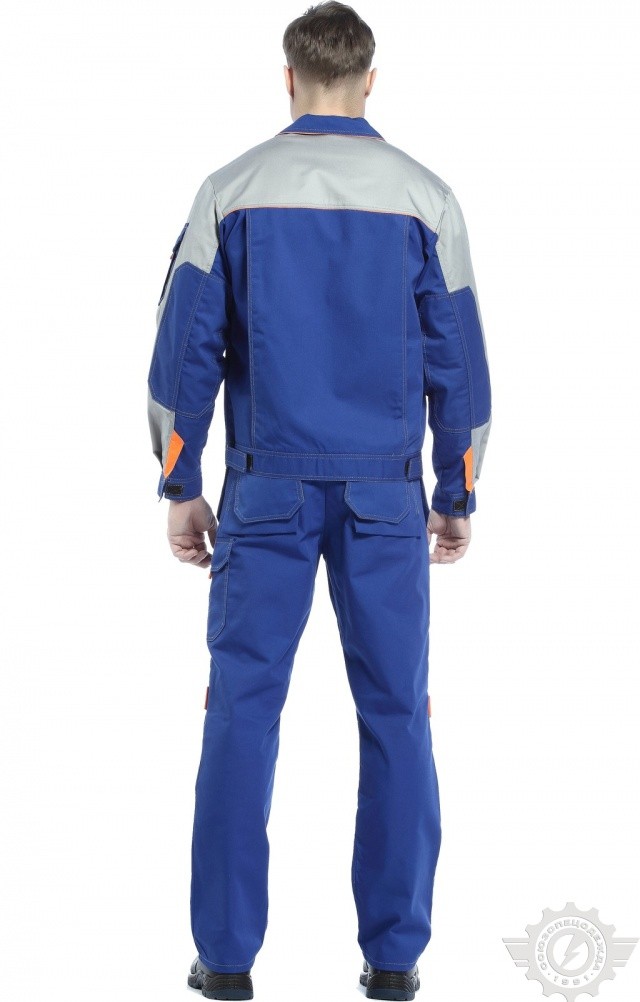 65236 Костюм "Профессионал-1" василек-светло-серый  Летняя спецодежда  размер 60-62/182-188  - Вид №21