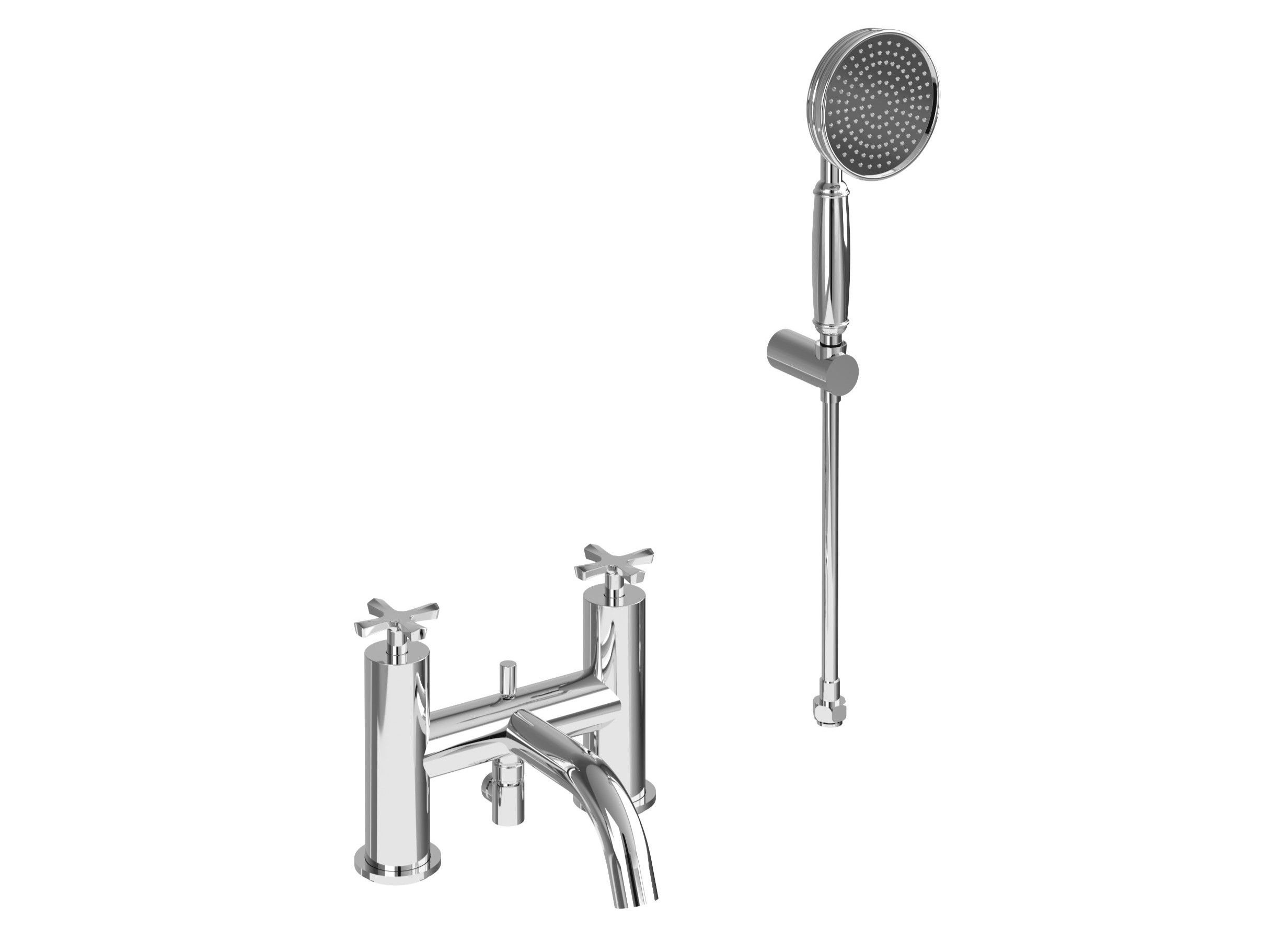 Смеситель для ванны с 2 отверстиями и ручным душем Burlington RIVIERA ARCH-00147596 - Вид №6