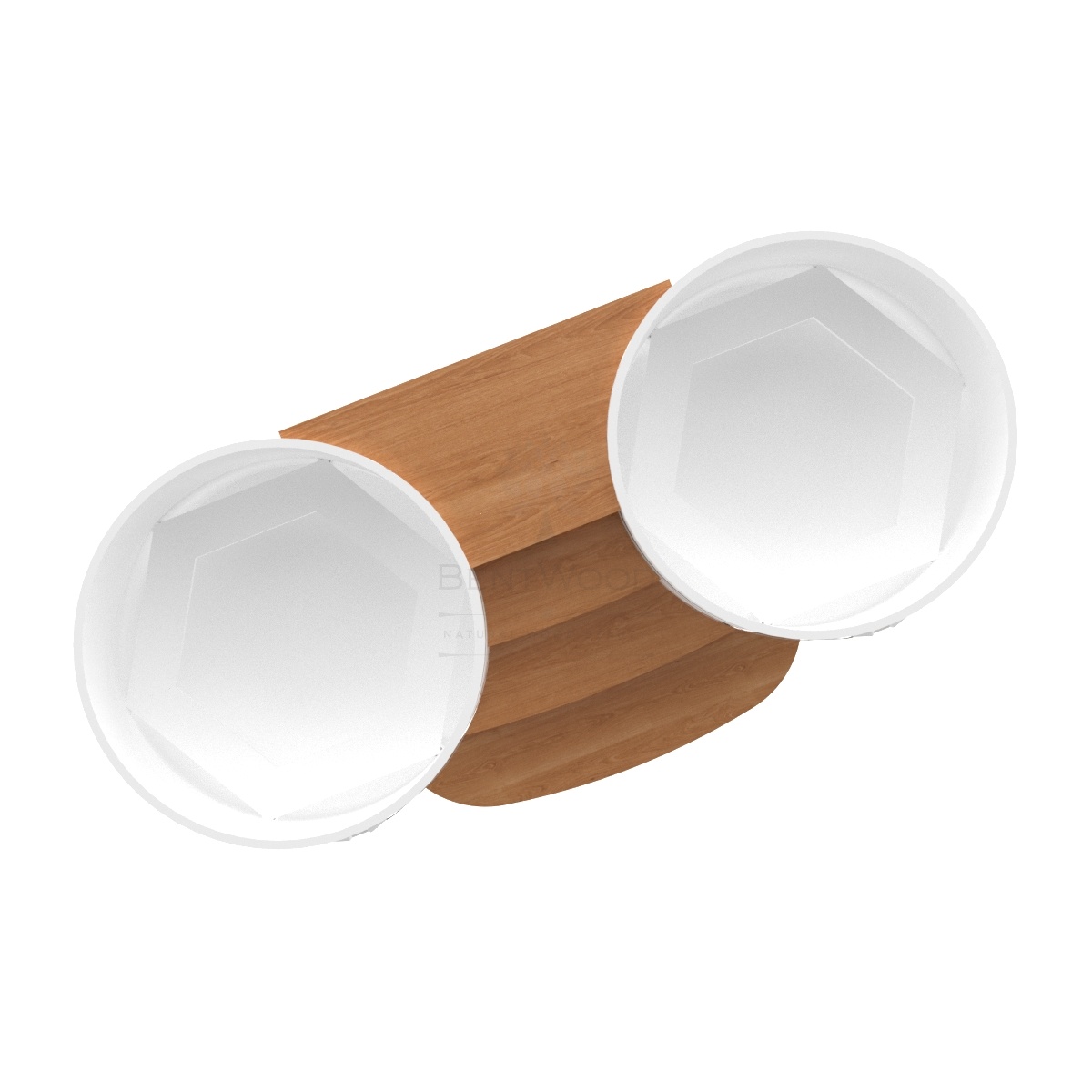 2086 Подиум на 2 купели D 1,5 дуб натуральный Alyarus  - Вид №2