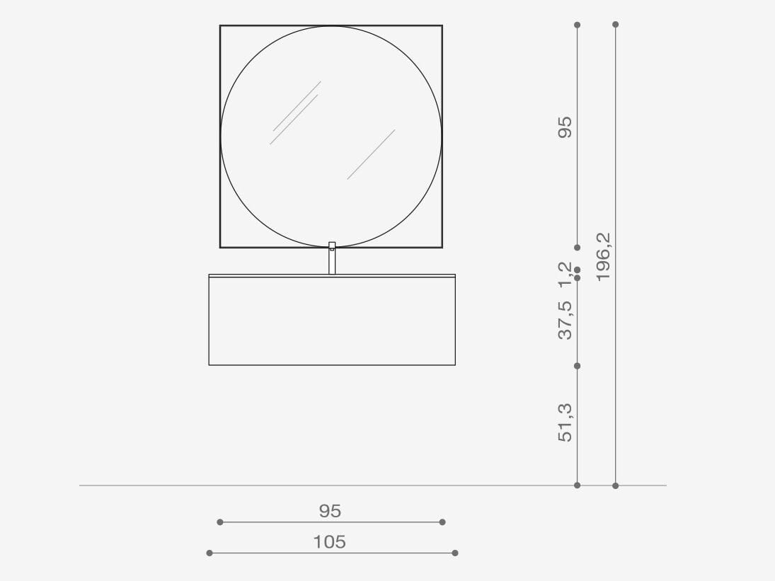 Подвесной умывальник с ящиками ARCOM Wind ARCH-00090629 - Вид №2