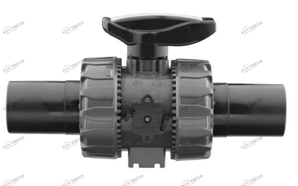 SANIT 72302002040 2-ходовой шаровой кран d 20-63, ВКД DualBlock®, PVC-U, PE 100-LS-х частей 
