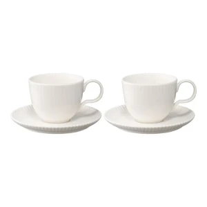 90588918 Чашка с блюдцем Tkano Kitchen Spirit 2 предмета 2 персоны фарфор цвет белый STLM-1344611