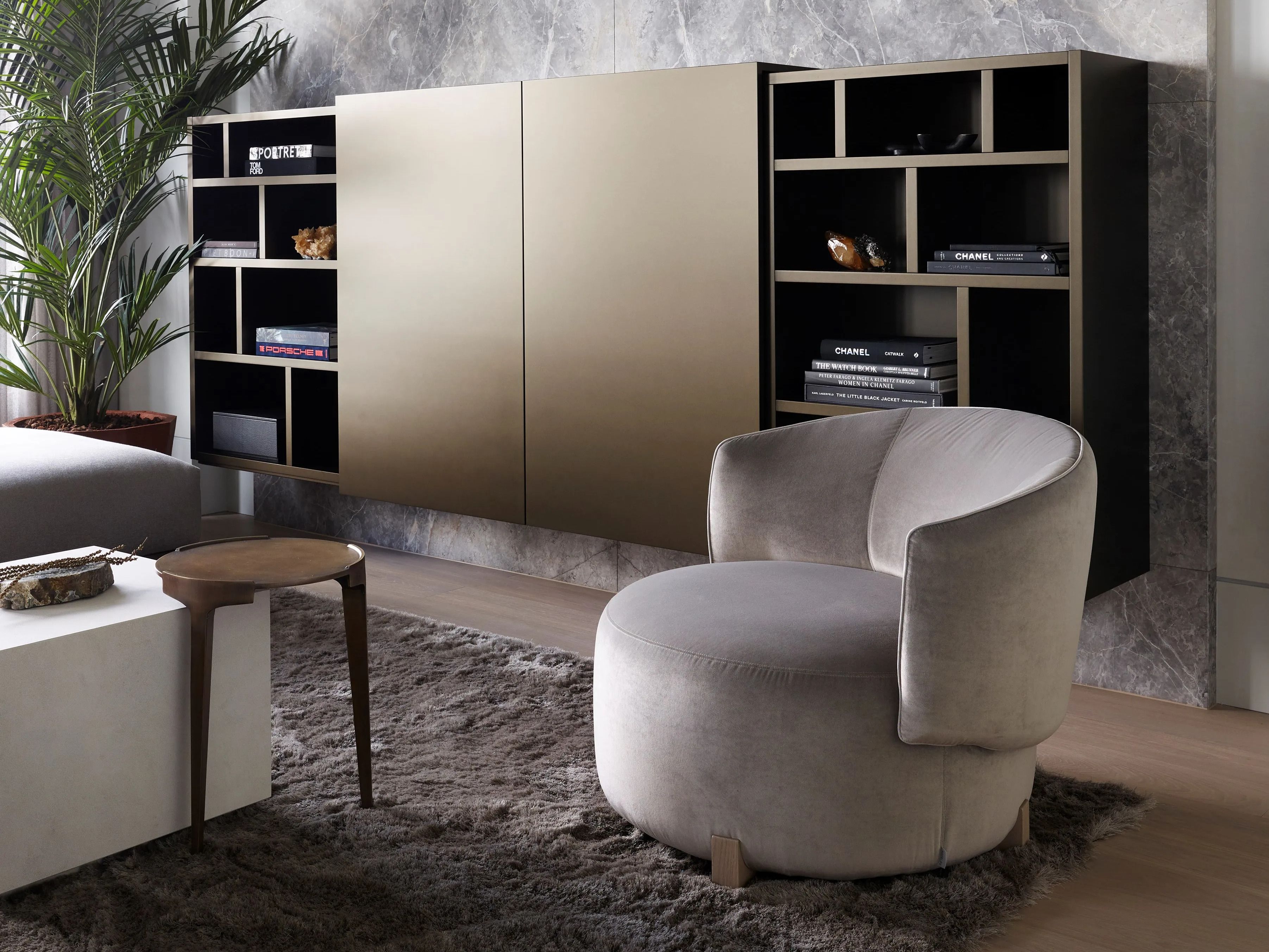 Бархатное вращающееся кресло с подлокотниками Piet Boon Джейн ARCH-00093700 - Вид №1