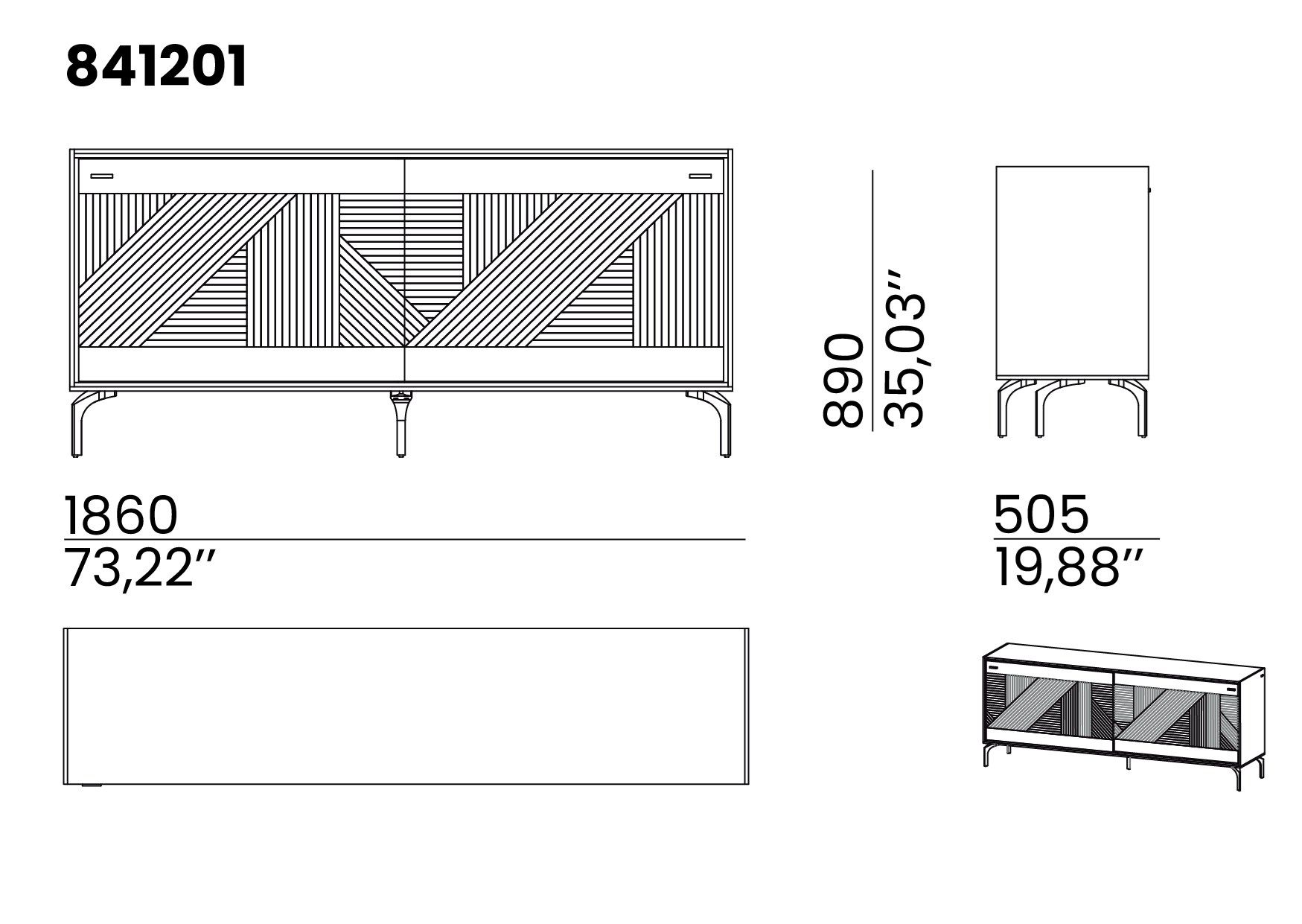 Деревянный шкаф с раздвижными дверями animovel Santana ARCH-00003671 - Вид №1