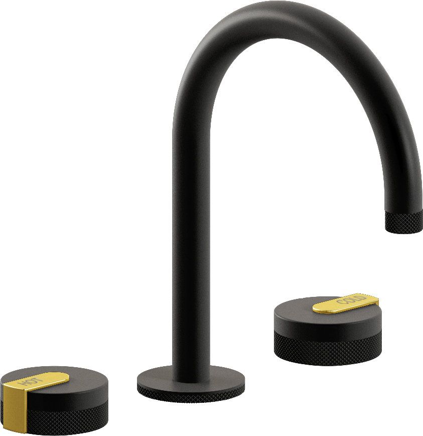 E-11512-R1MBK-L1BB-MBK Смеситель для умывальника на 3 отвертия GRAFF MOD+