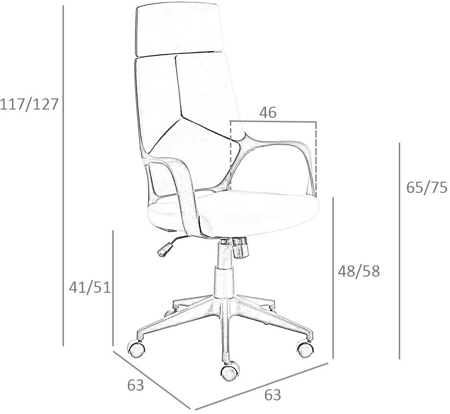 Angel Cerdá Регулируемое по высоте офисное кресло из ткани на колесиках New chair 4076 Angel Cerda - Вид №6
