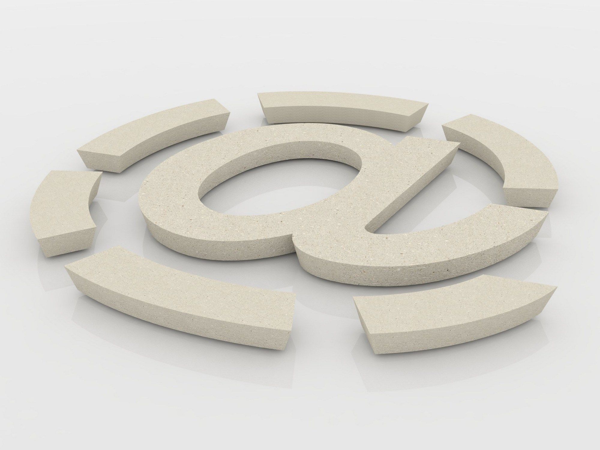 Реконструированная каменная модульная скамья без спинки Viscio Urban Design COMPOST@ ARCH-00045305