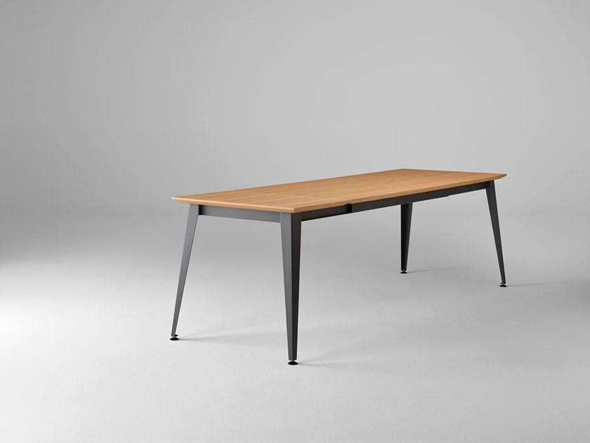 ONDARRETA Раскладной прямоугольный обеденный стол из дерева Don sun-id-1493692 - Вид №2