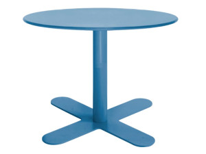 Круглый садовый столик из оцинкованной стали