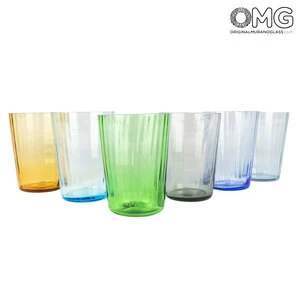 2757 ORIGINALMURANOGLASS Набор высоких классических стаканов - Original Murano Glass OMG 8 см