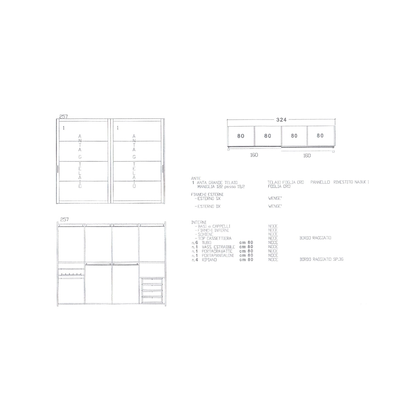 Шкаф-купе / Armadio telaio foglia oro La Falegnami sun-id-379759 - Вид №2