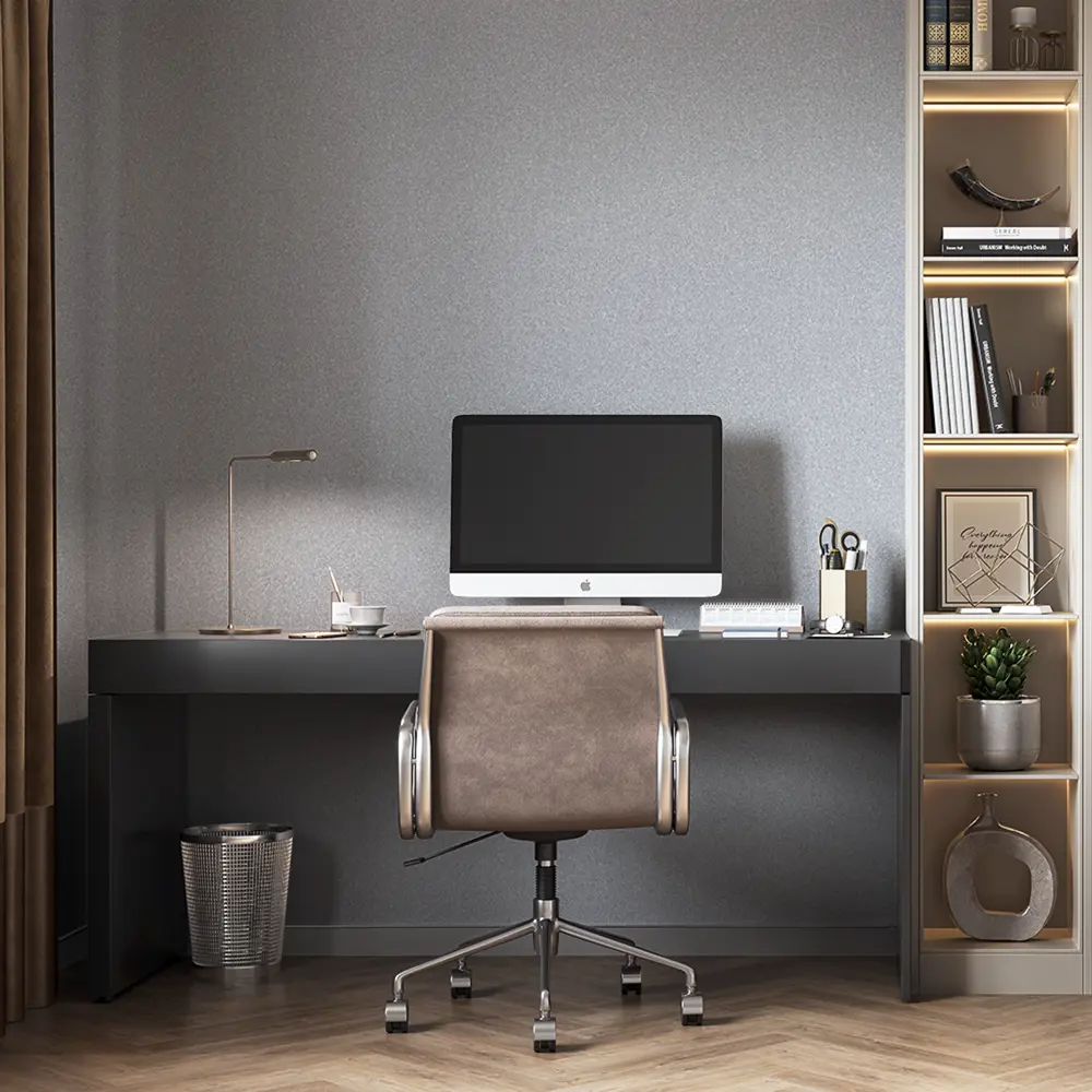 Флизелиновые обои Palitra Life Probka серые однотонные для гостиной и спальни 89363088 Portugal STLM-0819728 - Вид №3