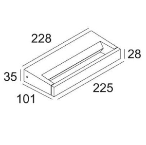Металлический светодиодный настенный светильник