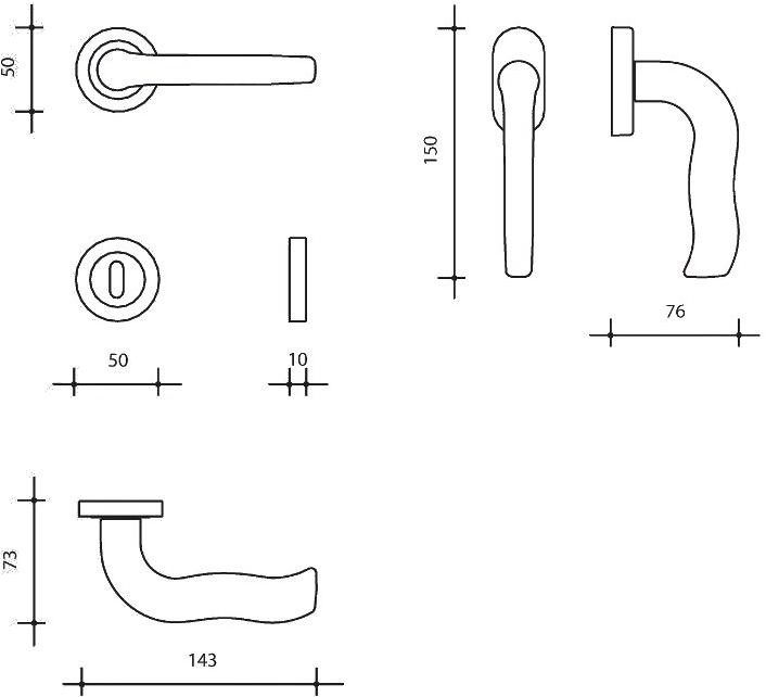 KLEIS Ручка на розетке с накладкой Minerva sun-id-1368485 - Вид №5