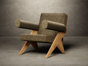 Тканевое кресло с подлокотниками