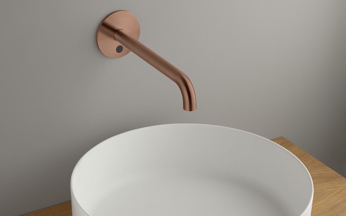 QST3190MP2 Встраиваемый сенсорный кран 190 мм - медьd line Qtoo  - Вид №1