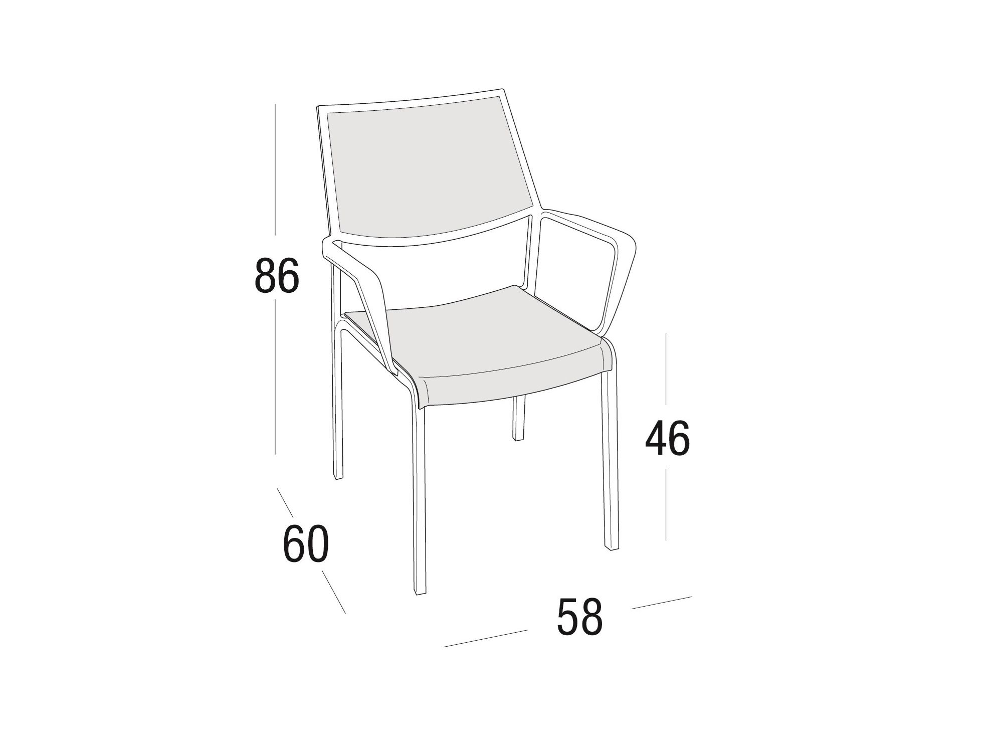 Садовый стул с подлокотниками Roberti Samba Rio ARCH-00001999 - Вид №1