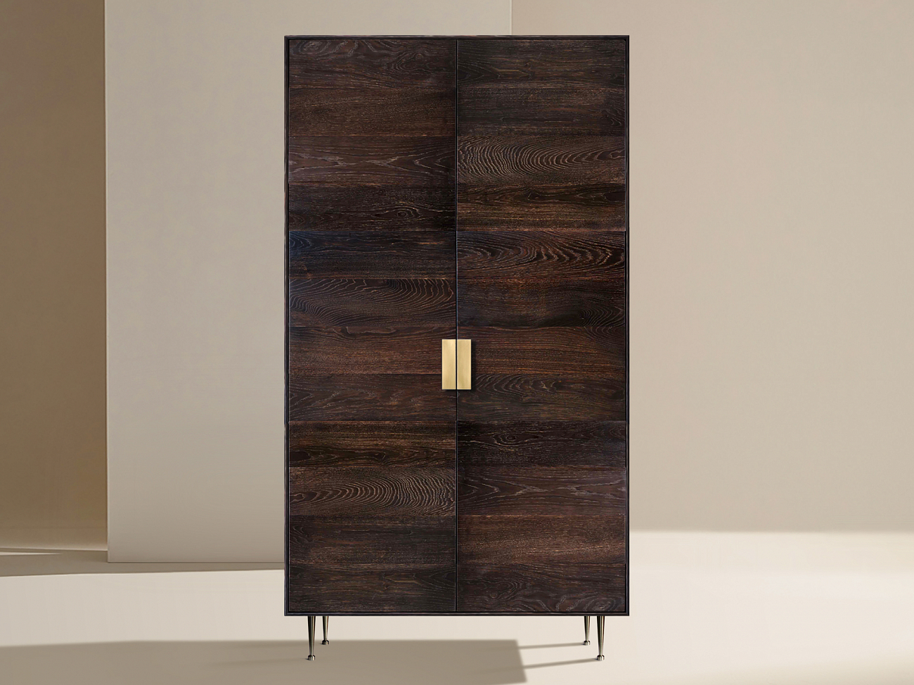 Шкаф платяной двухстворчатый ясень кофейный Bullwood ACWD BULLWOOD 00-3981916 Коричневый  - Вид №1