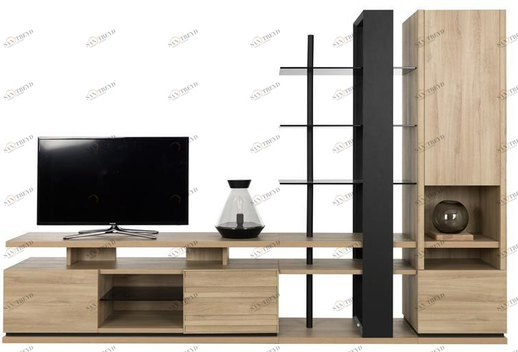 GAUTIER Оборудованная стена с подставкой под телевизор Natura 1d16901 - 1d16902