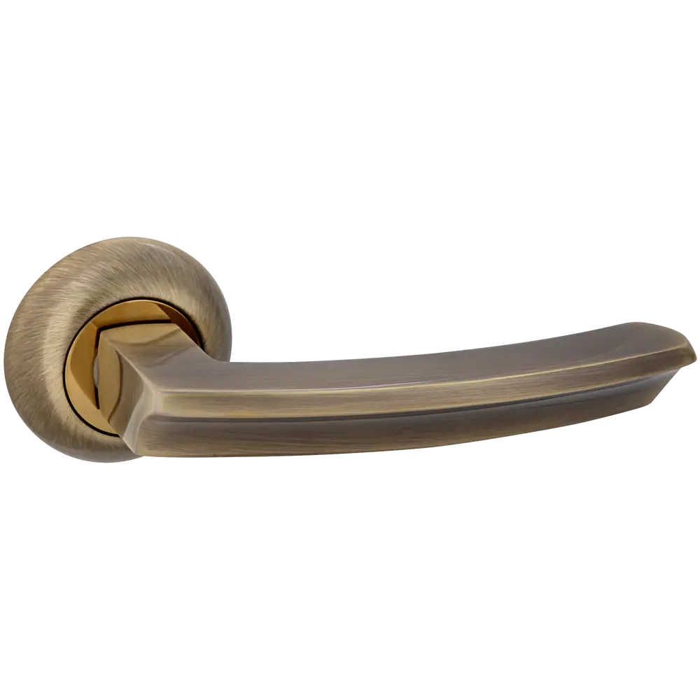 Ручка дверная на розетке Apecs Megapolis «Paris» H-0879-A-MB, алюминий, цвет матовая бронза STLM-2020881