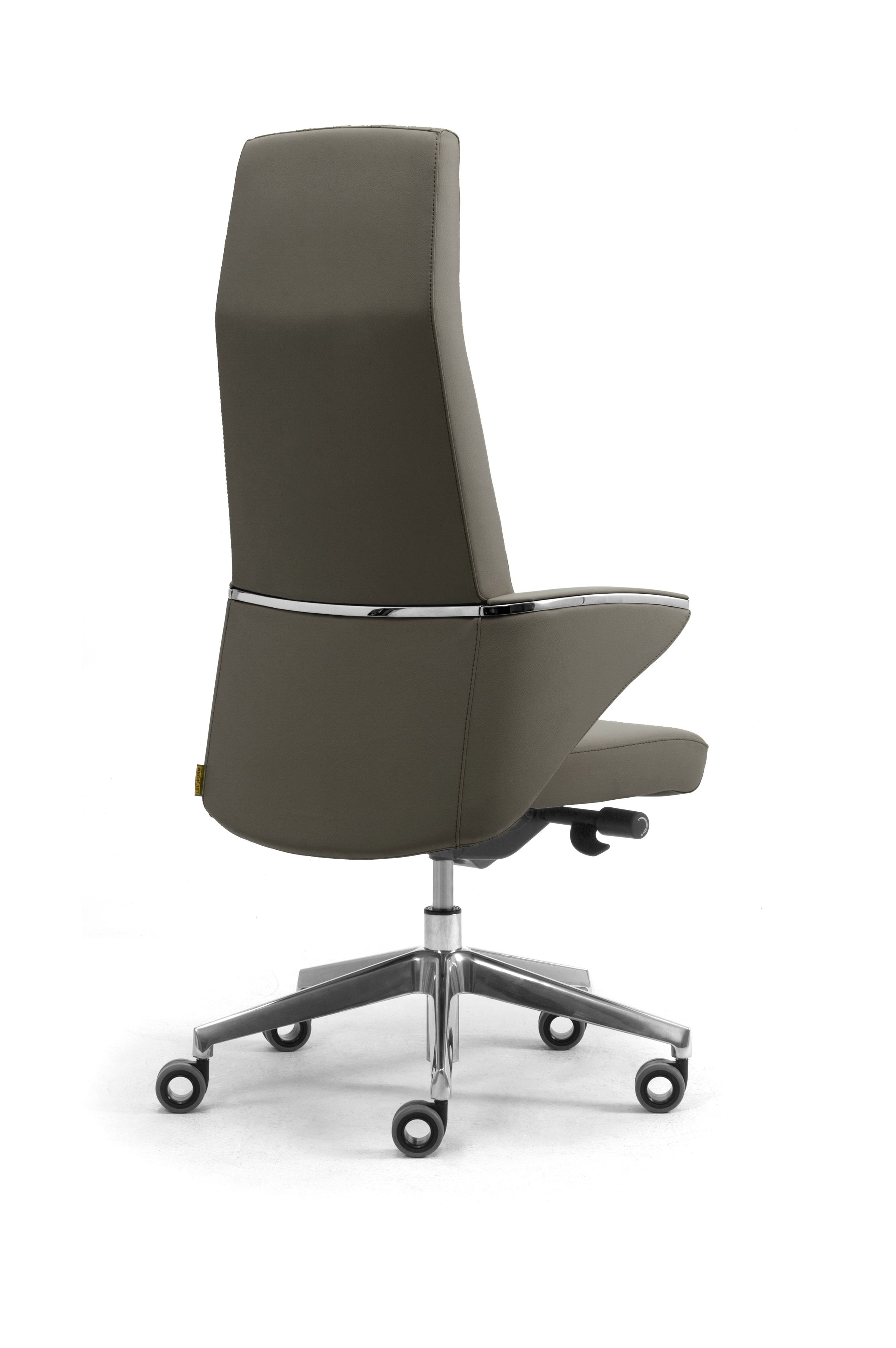 Кожаное вращающееся офисное кресло с подлокотниками Leyform Zeus ARCH-00041786 - Вид №9