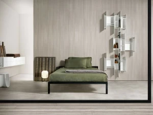 MDF Italia Односпальная кровать из алюминия