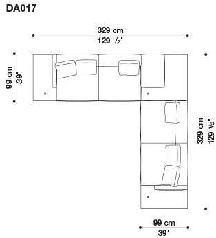 B&B Italia 3-х местный тканевый диван с шезлонгом Dock sun-id-1355318 - Вид №55