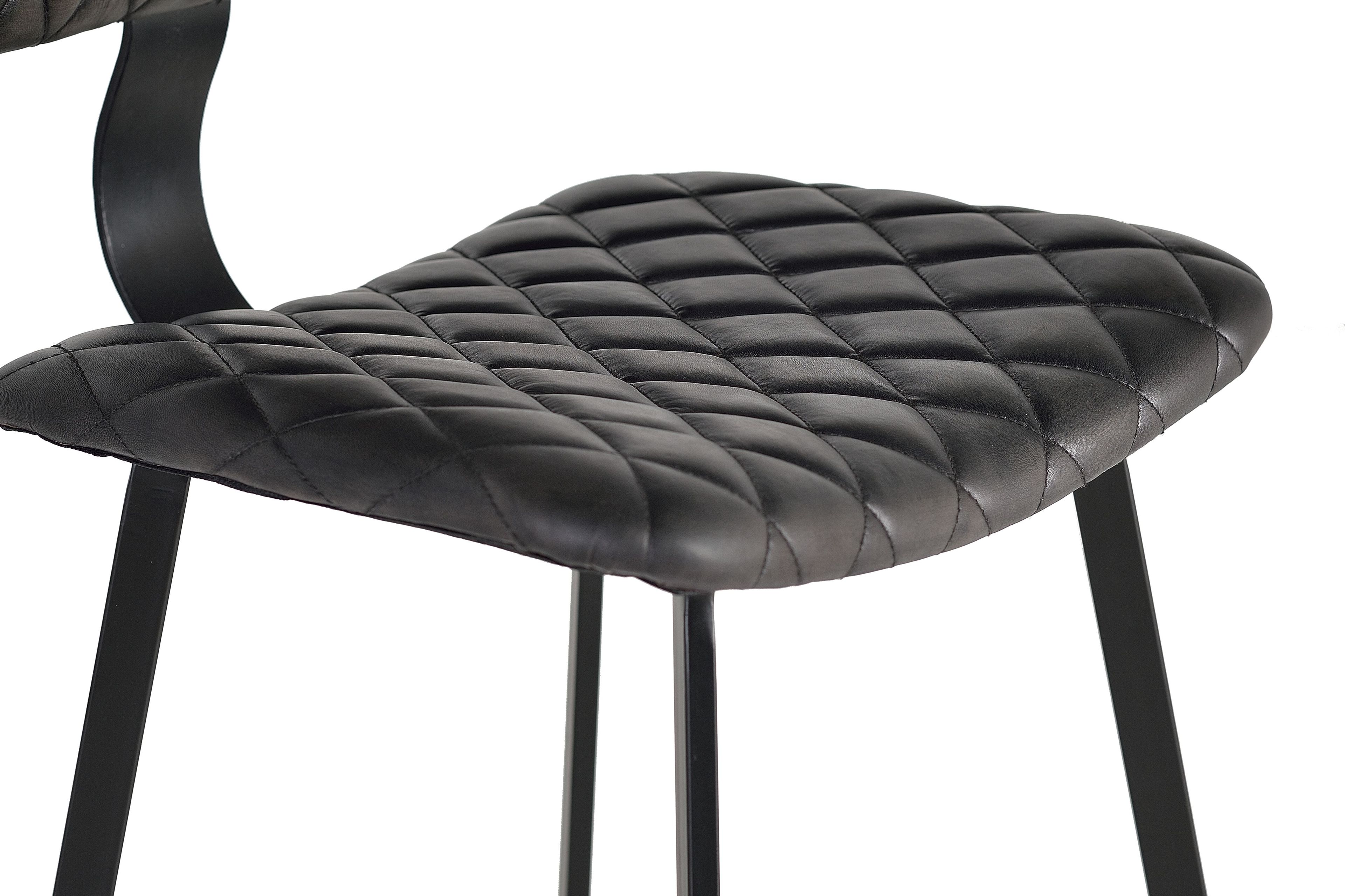 Высокий кожаный стул со спинкой Giner y Colomer 1216 ARCH-00106338 - Вид №4