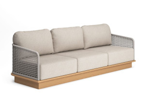 3-местный тканевый линейный садовый диван