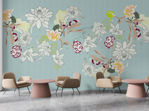 Обои с рисунком с цифровой печатью