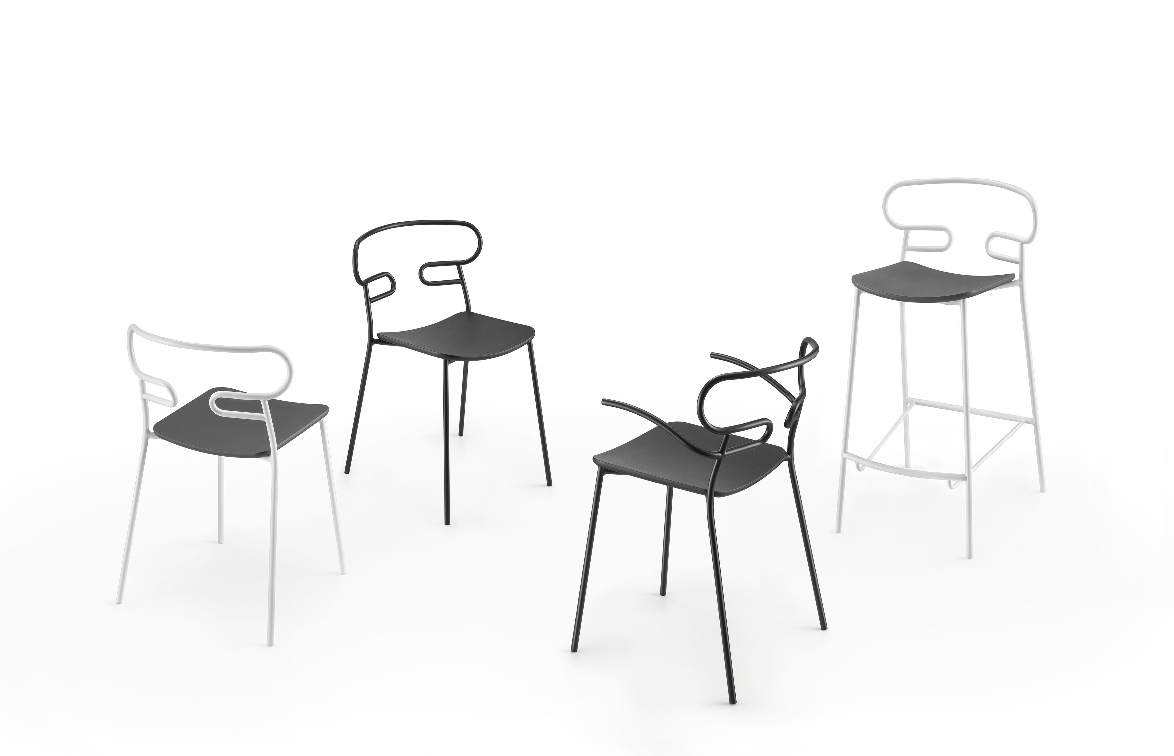 Металлический и полиуретановый стул с открытой спинкой TrabA' Генуя ARCH-00022296 - Вид №6