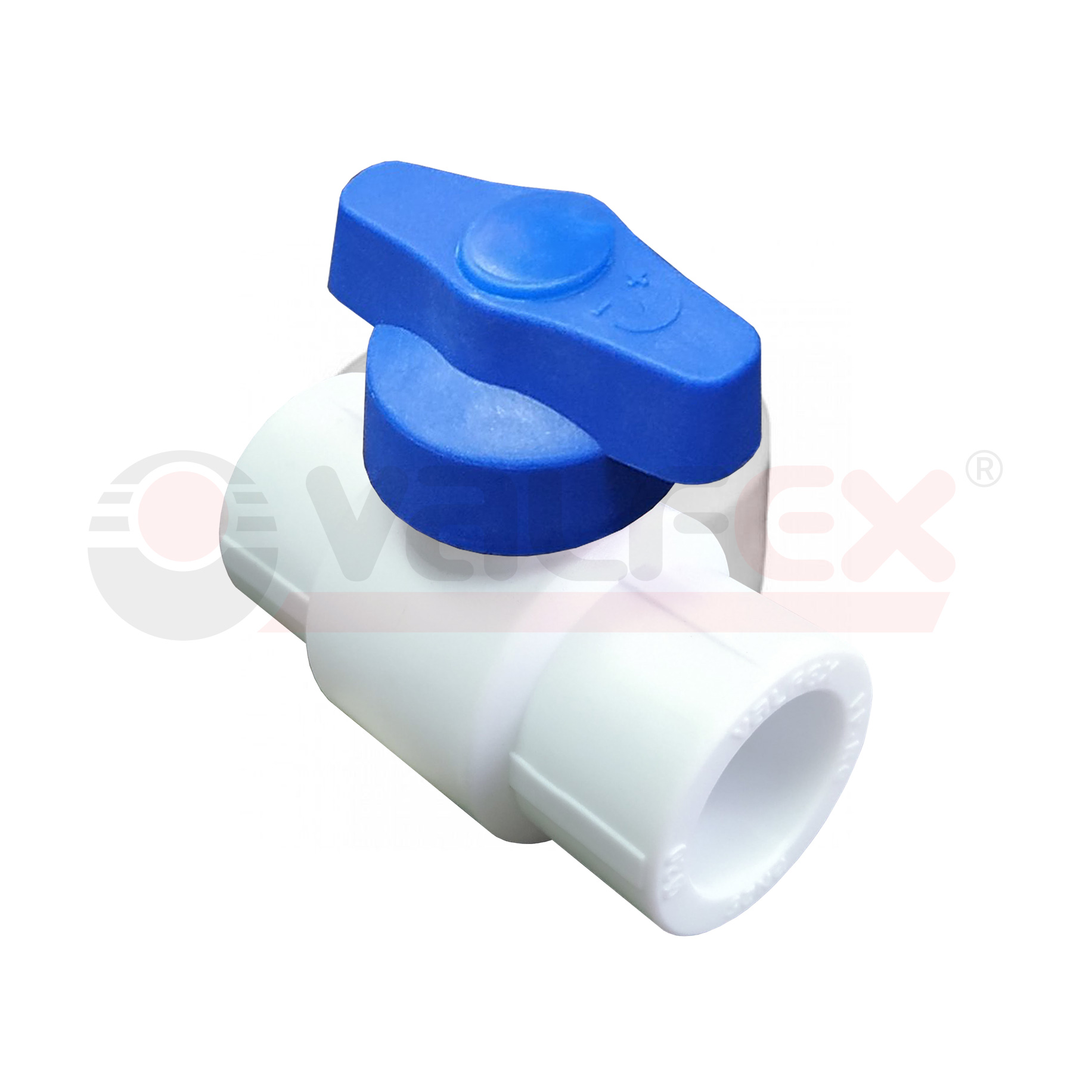 20255025BГ Valfex Кран шаровой полупроходной с синей ручкой 