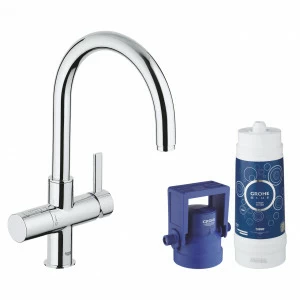 Комплект со смесителем для кухни GROHE Blue (фильтрация, C-излив), хром (33249001)