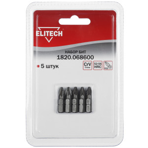 Набор бит ELITECH 1820.068600 9135836