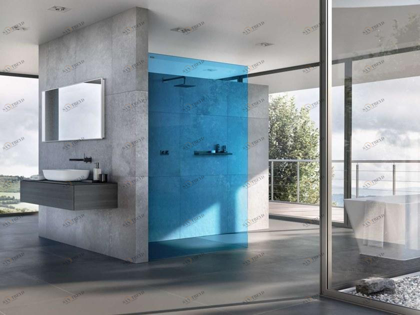 DUSCHOLUX Душевая кабина из цветного стекла на заказ sun-id-1353586